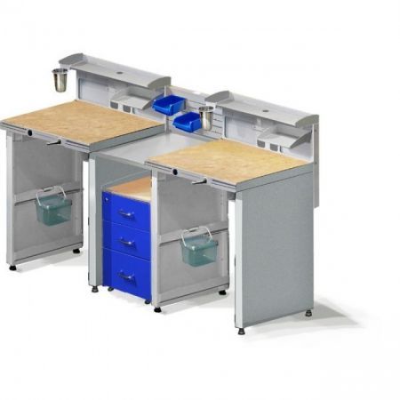 Аверон СЗТ 4.3 МАСТЕР ДУЭТ - стол зубного техника на 2 рабочих места