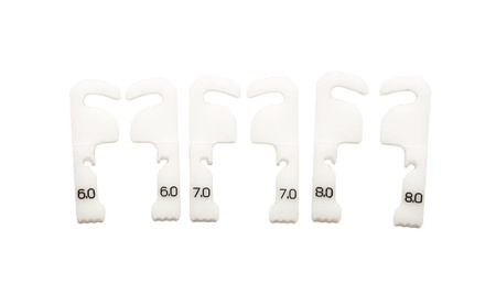 GAMMA Dental Protrusion Stop Set - набор протрузионных ограничителей, цвет белый, 6/7/8 мм