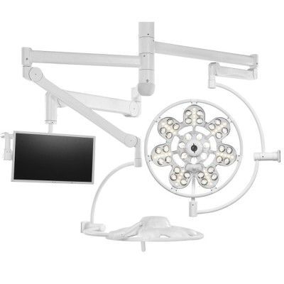 Эма ЭМАЛЕД 500/500/x - операционный светильник с консолью для монитора, потолочный, двухкупольный