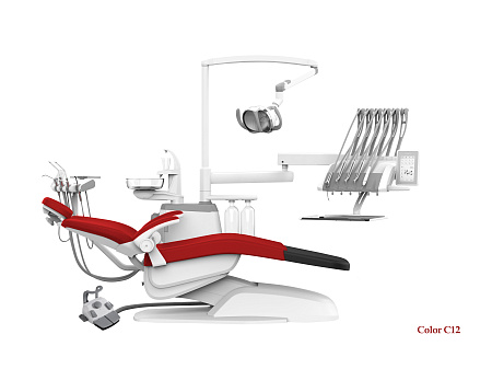 SILVERFOX 8000B-CRS0 Basic – Стоматологическая установка с верхней подачей и мягкой обивкой