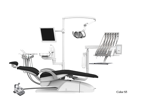 SILVERFOX 8000C-CRS0 Compact – Стоматологическая установка с верхней подачей, без гидроблока и с мягкой обивкой