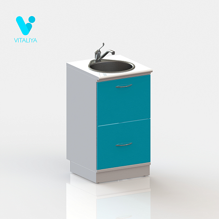 ВИТАЛИЯ М1 — Медицинская тумба на подиуме с системой сортировки отходов