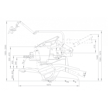 Stern Weber S200 Continental – стоматологическая установка с верхней подачей инструментов