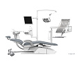 SILVERFOX 8000C-CRS0 Compact – Стоматологическая установка с верхней подачей, без гидроблока и с мягкой обивкой