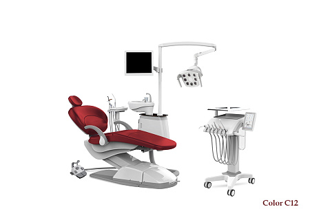 SILVERFOX 8000B SMS0 – Стоматологическая установка с подкатным блоком врача и с мягкой обивкой